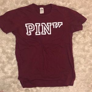 PINK Burgandy t-shirt